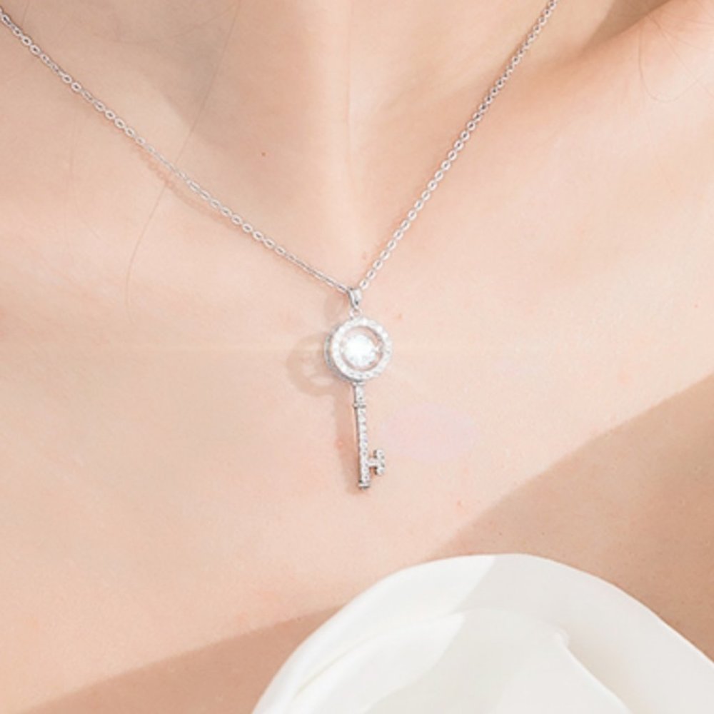 Sterling Silver 925 Necklace CZ(Tiffany style)
